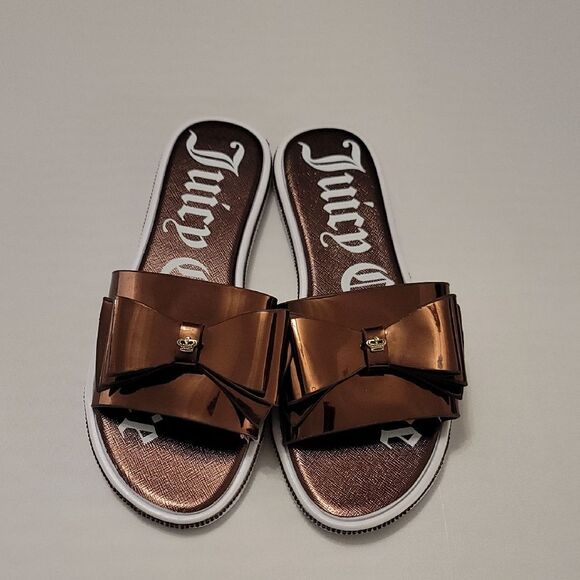 BRAND NEW JUICY COUTURE YAEL BOWNOT RHINESTONE SLIDER R3 - Picture 1 of 16